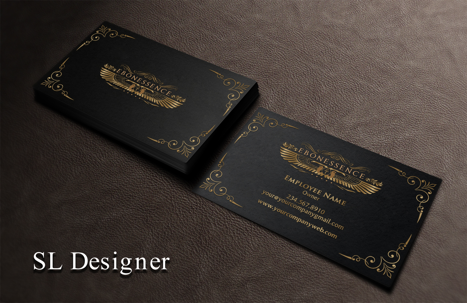 Business Card Design by SL Designer for EBONESSENCE | Design #10725080