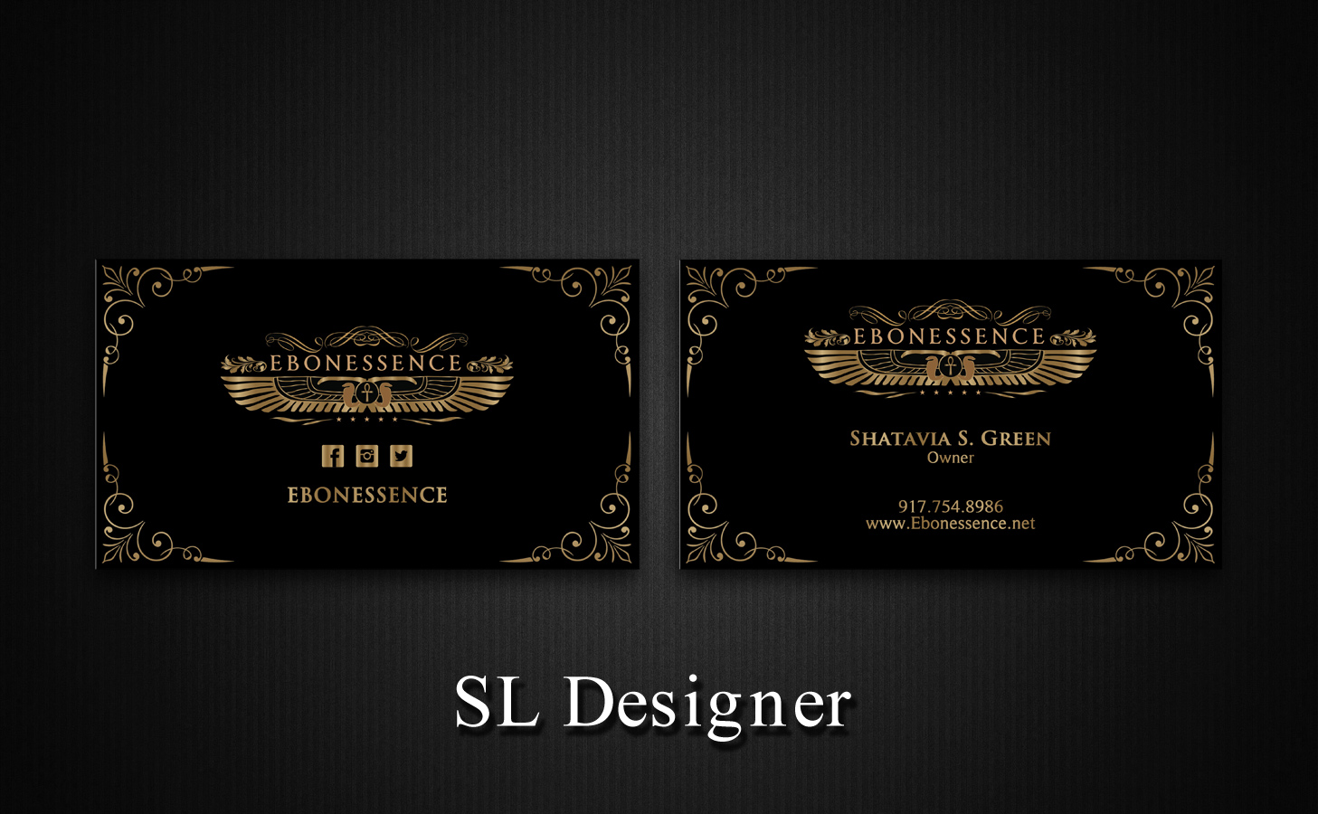 Diseño de Tarjeta de Presentación por SL Designer para EBONESSENCE | Diseño #10728693