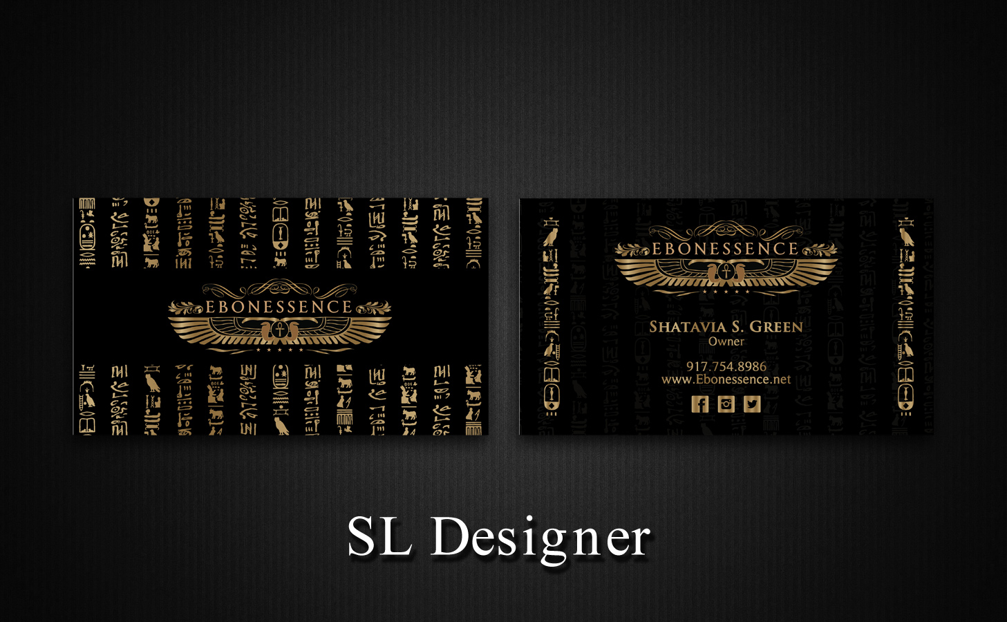 Diseño de Tarjeta de Presentación por SL Designer para EBONESSENCE | Diseño #10729041