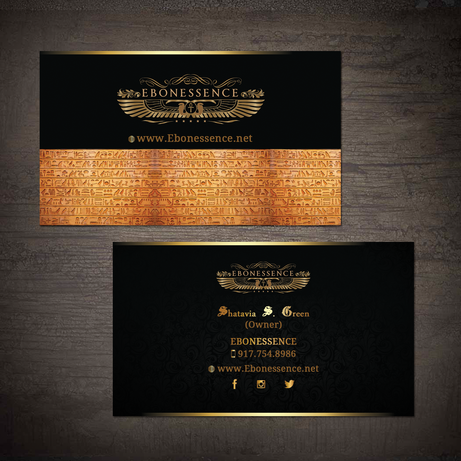 Visitenkarten-Design von design88 für EBONESSENCE | Design #10754696