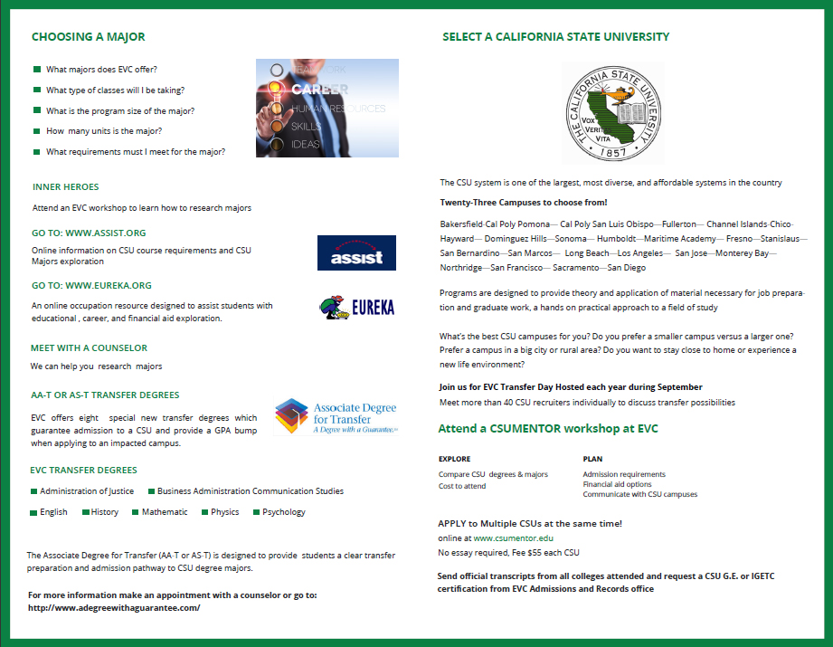 Brochure Design by Himanshi10 for Evergreen Valley College Transfer Center | Design #10750933