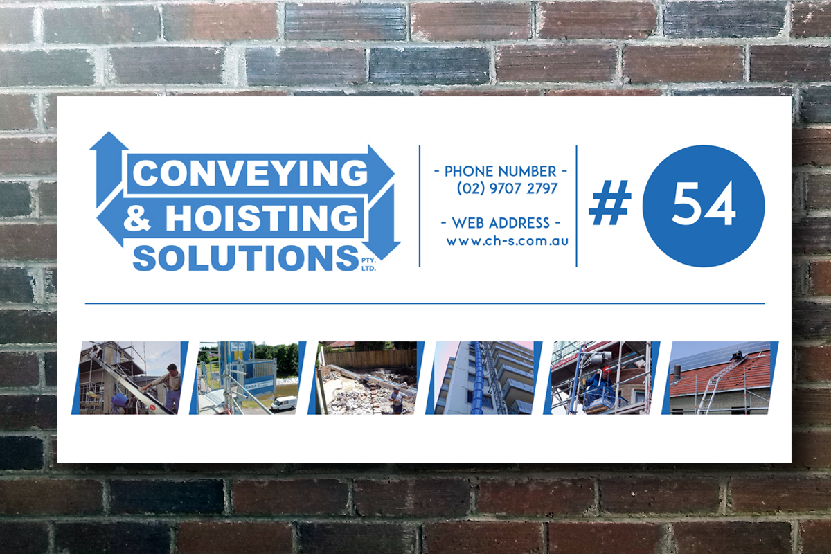 Signage Design by irv for Conveying & Hoisting Solutions | Design #10812120