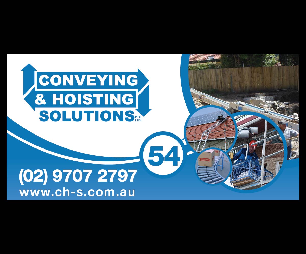 Signage Design by joliau for Conveying & Hoisting Solutions | Design #10869171