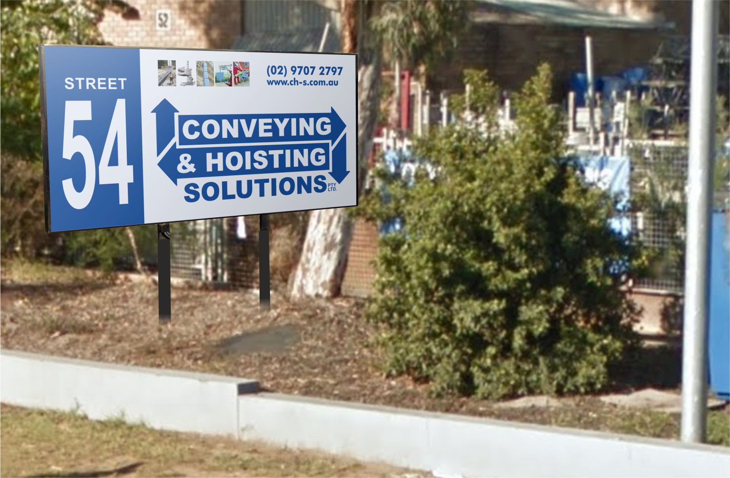 Signage Design by Pint & Promotional Projects for Conveying & Hoisting Solutions | Design #10769487