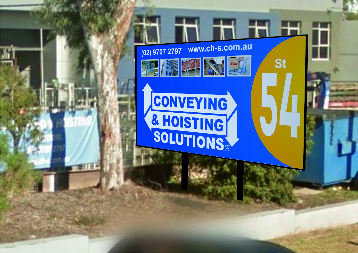 Signage Design by Pint & Promotional Projects for Conveying & Hoisting Solutions | Design #10803545