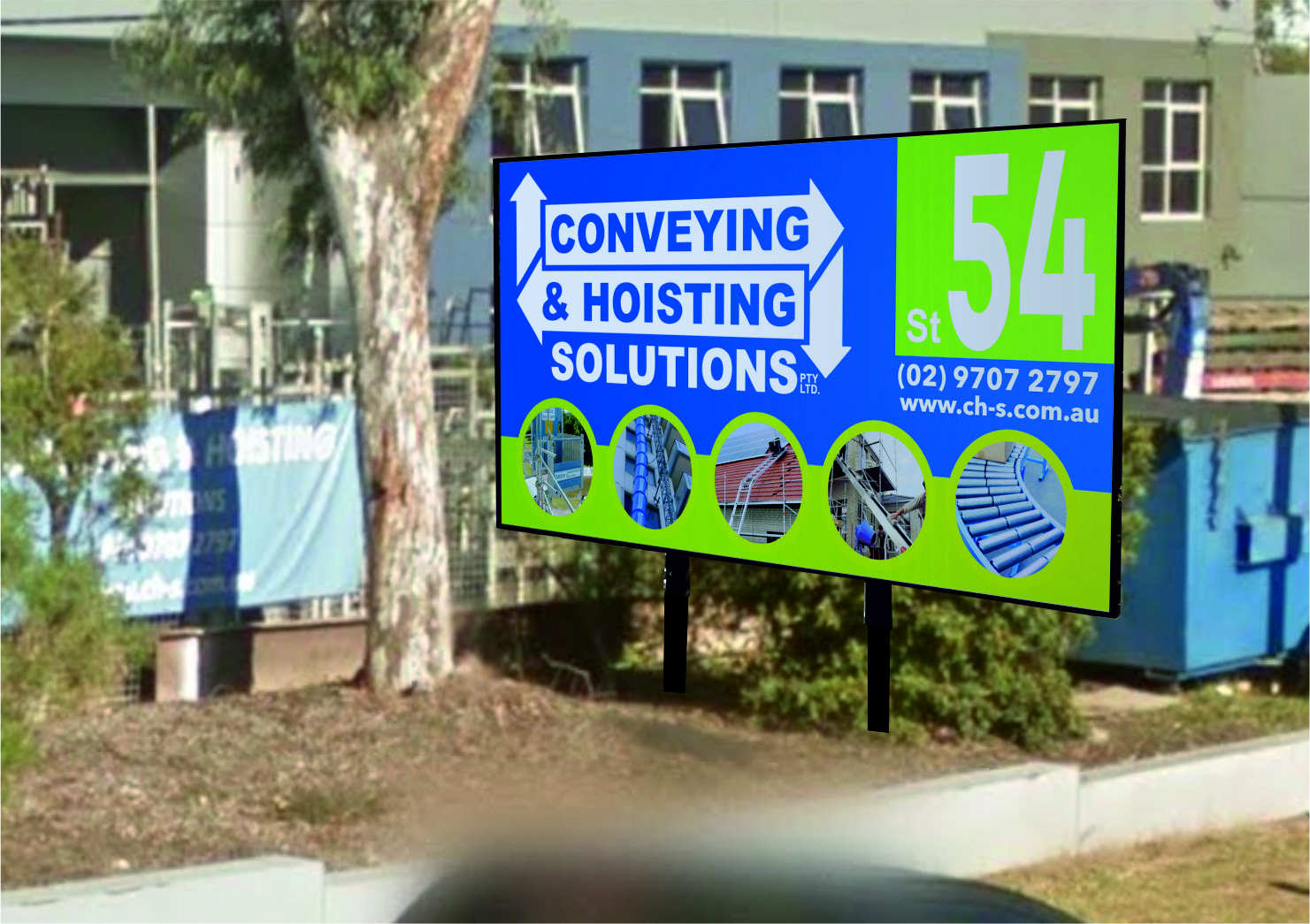 Signage Design by Pint & Promotional Projects for Conveying & Hoisting Solutions | Design #10803546
