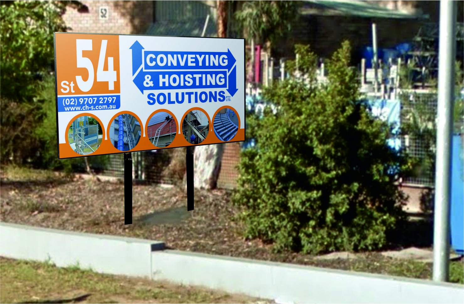 Signage Design by Pint & Promotional Projects for Conveying & Hoisting Solutions | Design #10803548