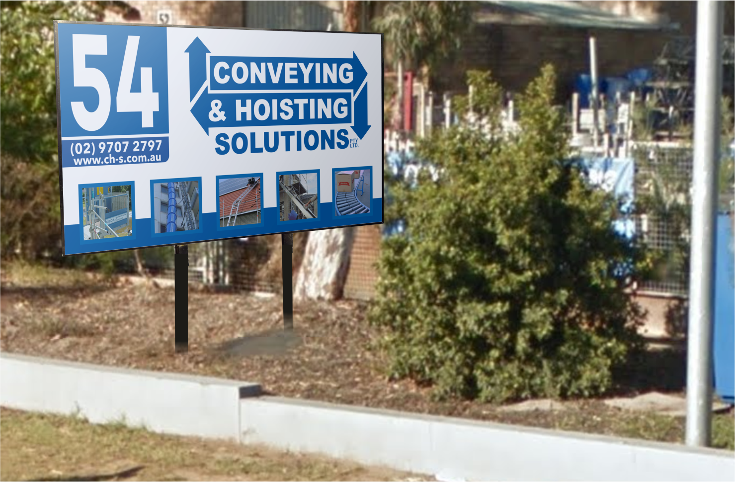 Signage Design by Pint & Promotional Projects for Conveying & Hoisting Solutions | Design #10872882