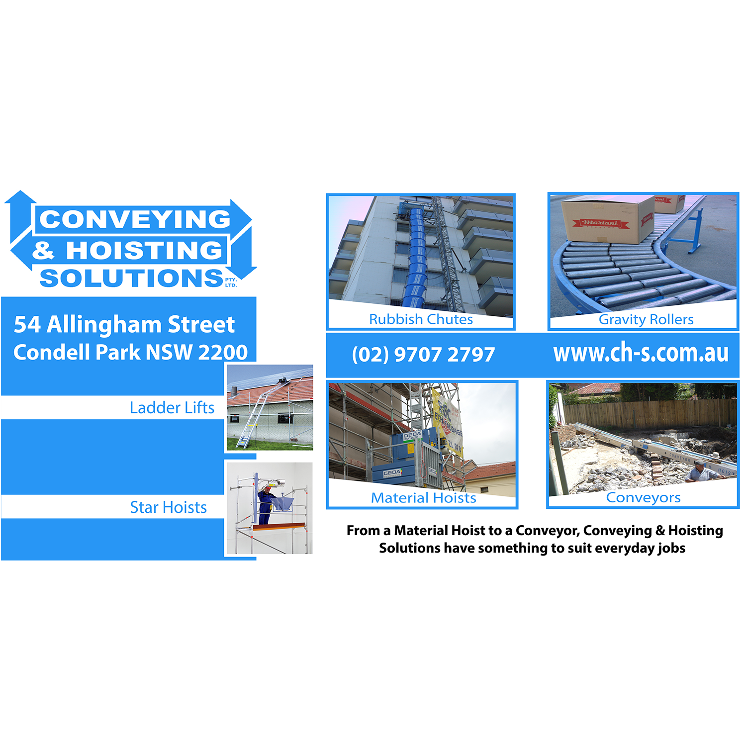 Signage Design by designemmi for Conveying & Hoisting Solutions | Design #10889208