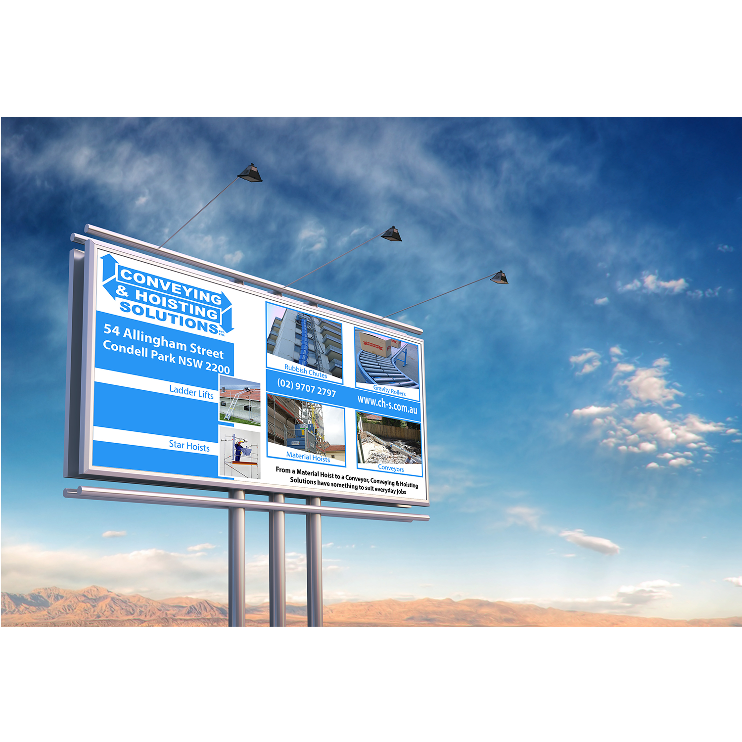 Signage Design by designemmi for Conveying & Hoisting Solutions | Design #10891620