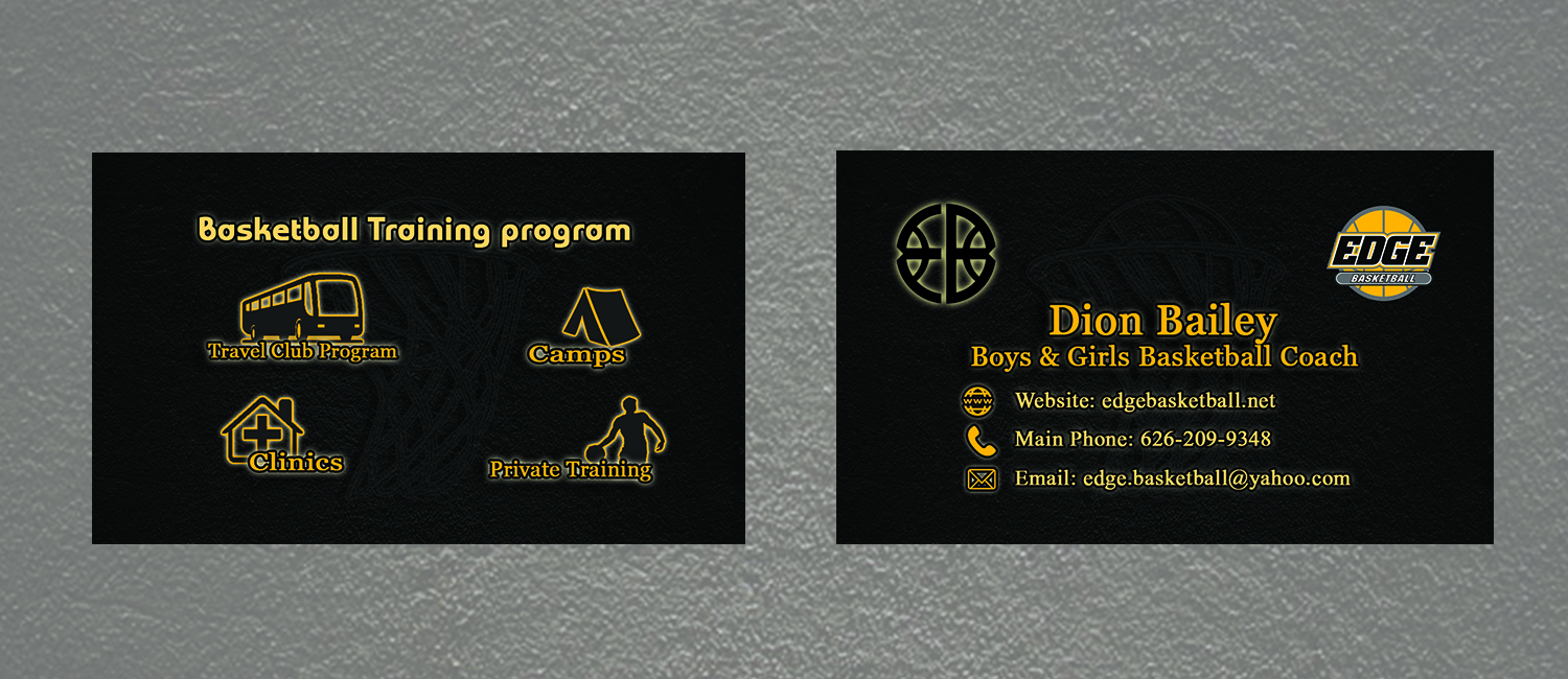Business Card Design by Ali Sayed for Edge Basketball | Design #10730302