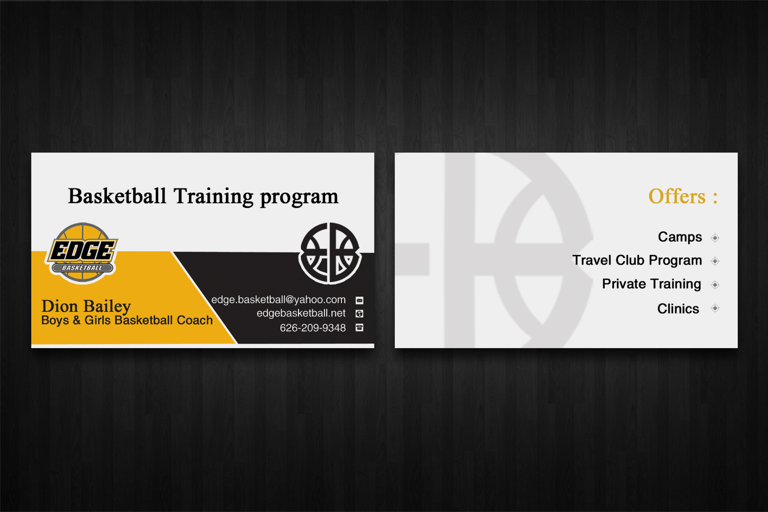 Business Card Design by Lanka Ama for Edge Basketball | Design #10731508