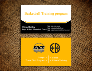 Business Card Design by Lanka Ama for Edge Basketball | Design: #10731509