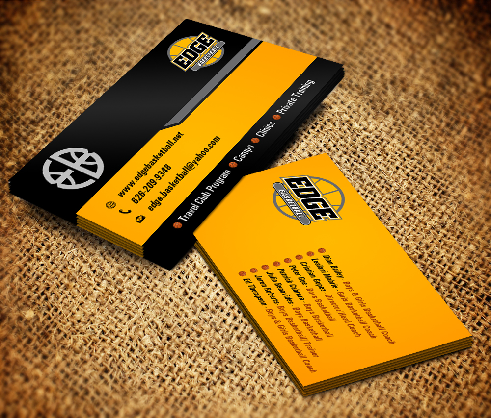 Business Card Design by Owaisias for Edge Basketball | Design #10728675
