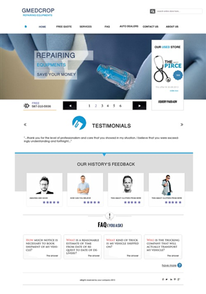 Web Design by adamhfarid for Green Medical Corporation | Design: #2541222