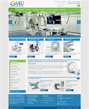 Diseño Web por ThemeDesk Technology para Green Medical Corporation | Diseño #2500651