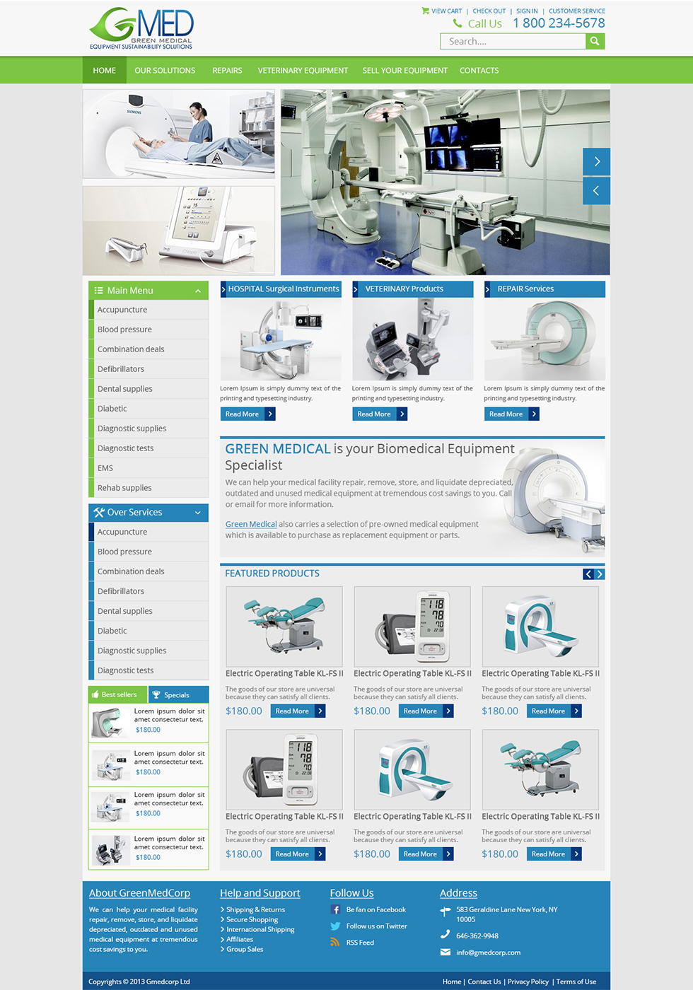 Web-Design von ThemeDesk Technology für Green Medical Corporation | Design #2503752