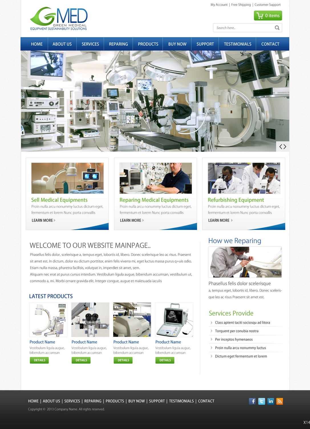 Web Design by pb for Green Medical Corporation | Design #2500350