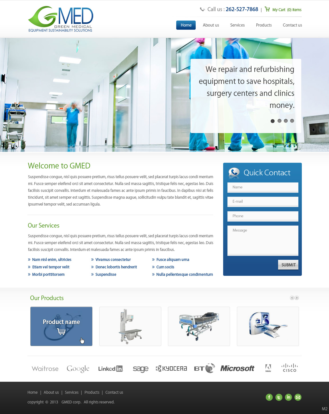 Web Design by pb for Green Medical Corporation | Design #2500357