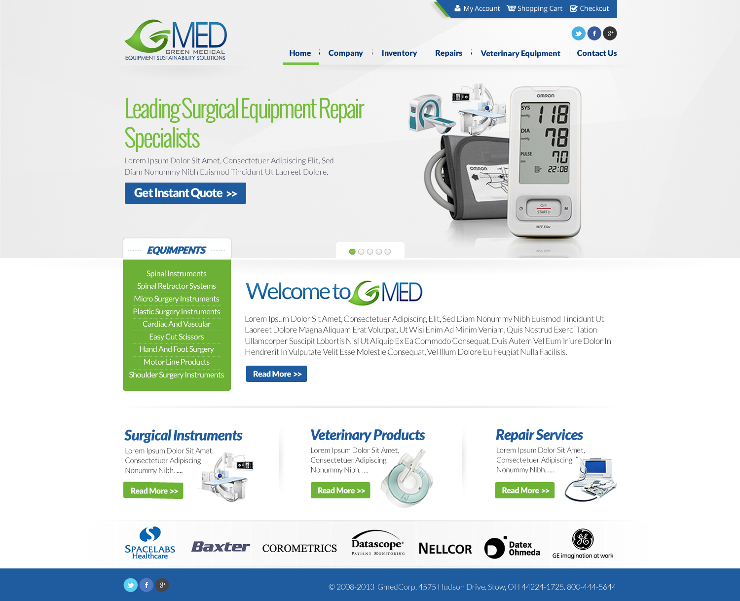 Web-Design von TechWise für Green Medical Corporation | Design #2511422