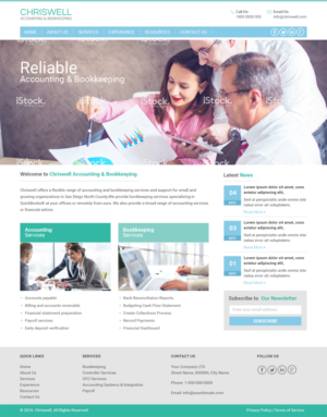 Web Design by RupalTechno for Chriswell Accounting and Bookkeeping | Design: #10802375