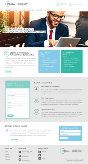 Web Design by RupalTechno for Chriswell Accounting and Bookkeeping | Design: #10802706