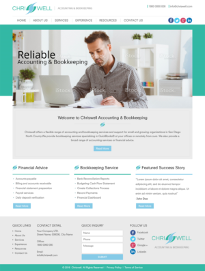 Web Design by RupalTechno for Chriswell Accounting and Bookkeeping | Design: #10803312