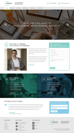 Web Design by RupalTechno for Chriswell Accounting and Bookkeeping | Design: #10803385