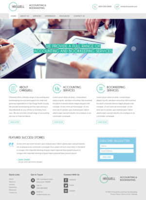 Web Design by RupalTechno for Chriswell Accounting and Bookkeeping | Design: #10803578