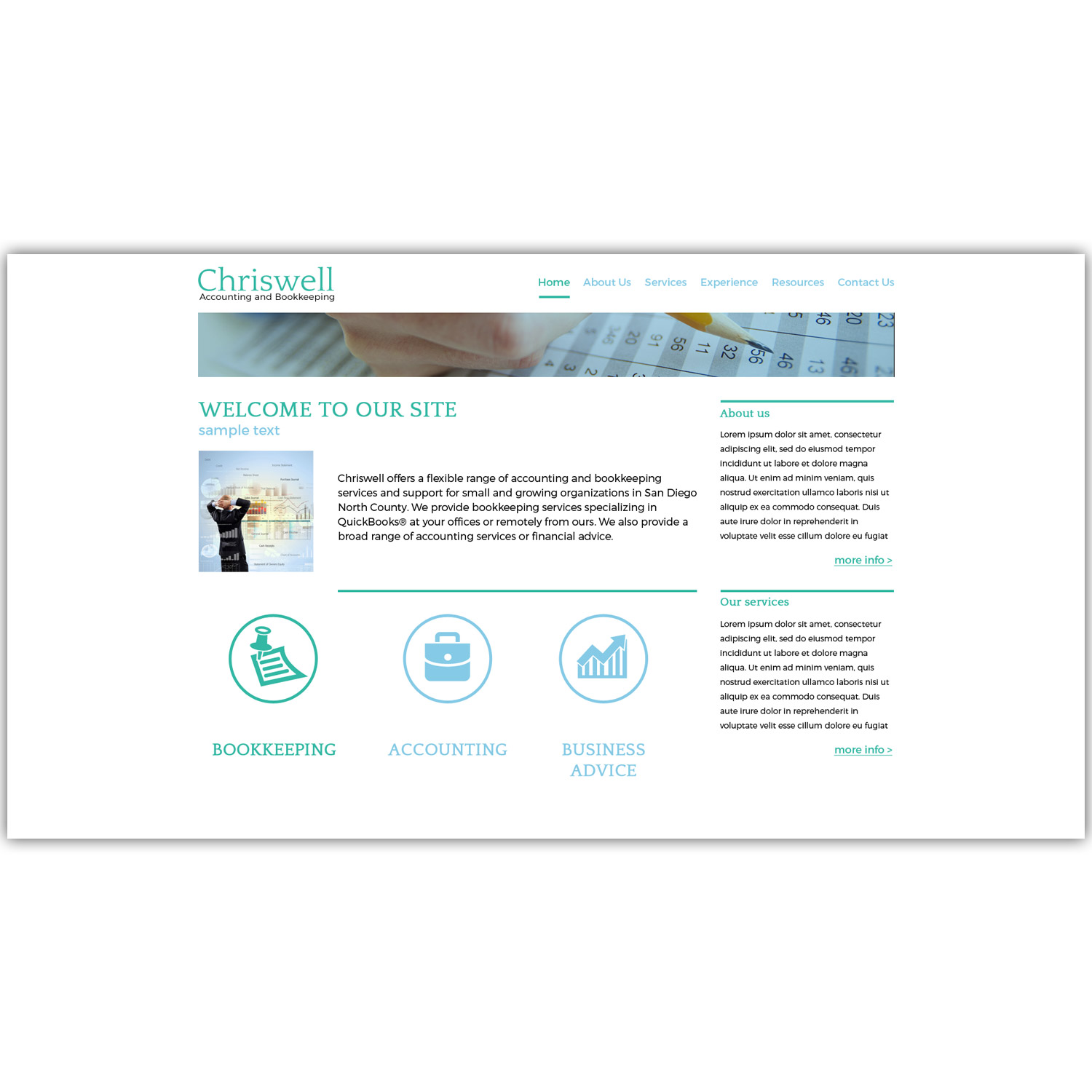 Web Design by at-as for Chriswell Accounting and Bookkeeping | Design #10820286