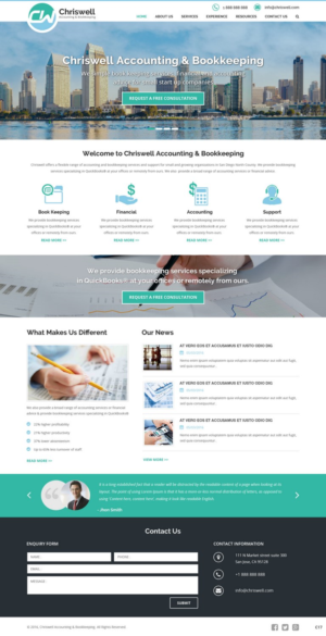 Web Design by pb for Chriswell Accounting and Bookkeeping | Design: #10752730