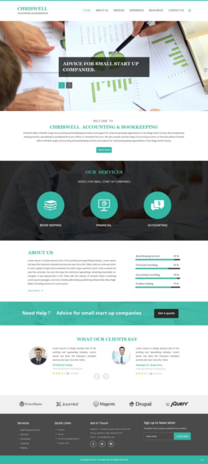 Web Design by pb for Chriswell Accounting and Bookkeeping | Design: #10752737