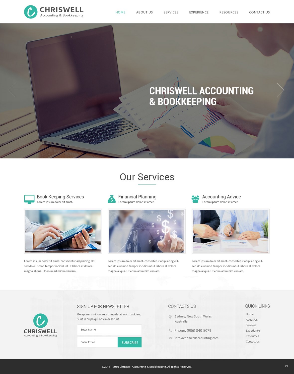 Web Design by pb for Chriswell Accounting and Bookkeeping | Design #10780996