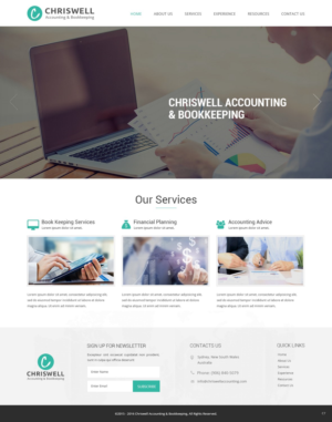 Web Design by pb for Chriswell Accounting and Bookkeeping | Design: #10780996