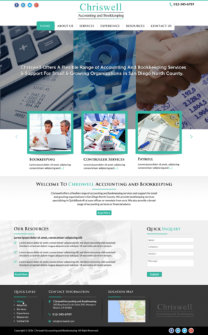 Web Design by Sbss for Chriswell Accounting and Bookkeeping | Design: #10752390