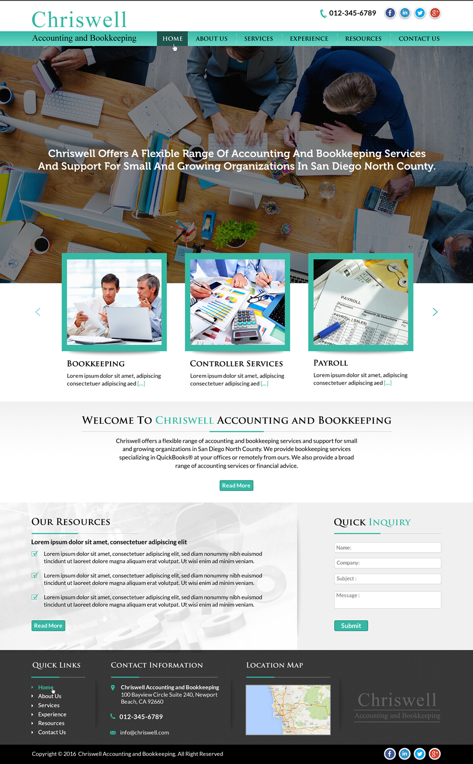 Web Design by Sbss for Chriswell Accounting and Bookkeeping | Design #10752392