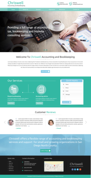 Web Design by Sbss for Chriswell Accounting and Bookkeeping | Design: #10752422