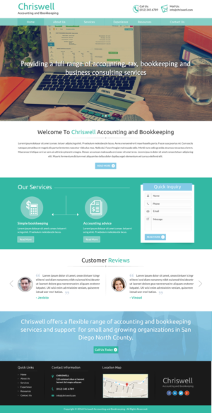 Web Design by Sbss for Chriswell Accounting and Bookkeeping | Design: #10752423
