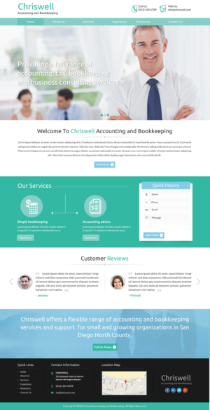 Web Design by Sbss for Chriswell Accounting and Bookkeeping | Design: #10752424