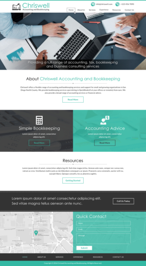 Web Design by Sbss for Chriswell Accounting and Bookkeeping | Design: #10752425