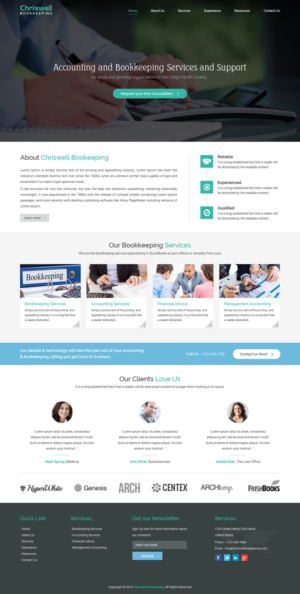 Web Design by Sbss for Chriswell Accounting and Bookkeeping | Design: #10776185
