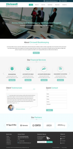 Web Design by Sbss for Chriswell Accounting and Bookkeeping | Design: #10782547