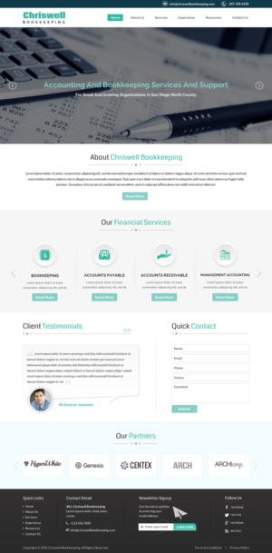 Web Design by Sbss for Chriswell Accounting and Bookkeeping | Design: #10782549
