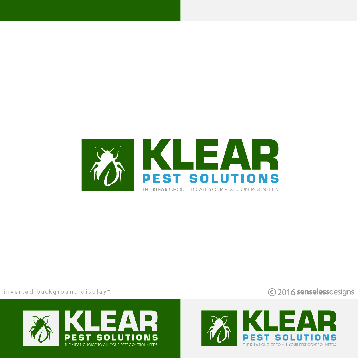 Logo Design by Senseless for Klear pest solutions  | Design #10742577