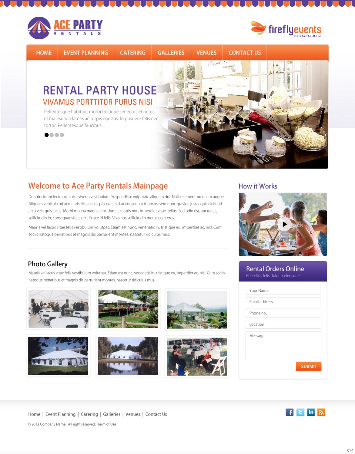 Web Design by pb for Firefly Events, LLC | Design #2285127