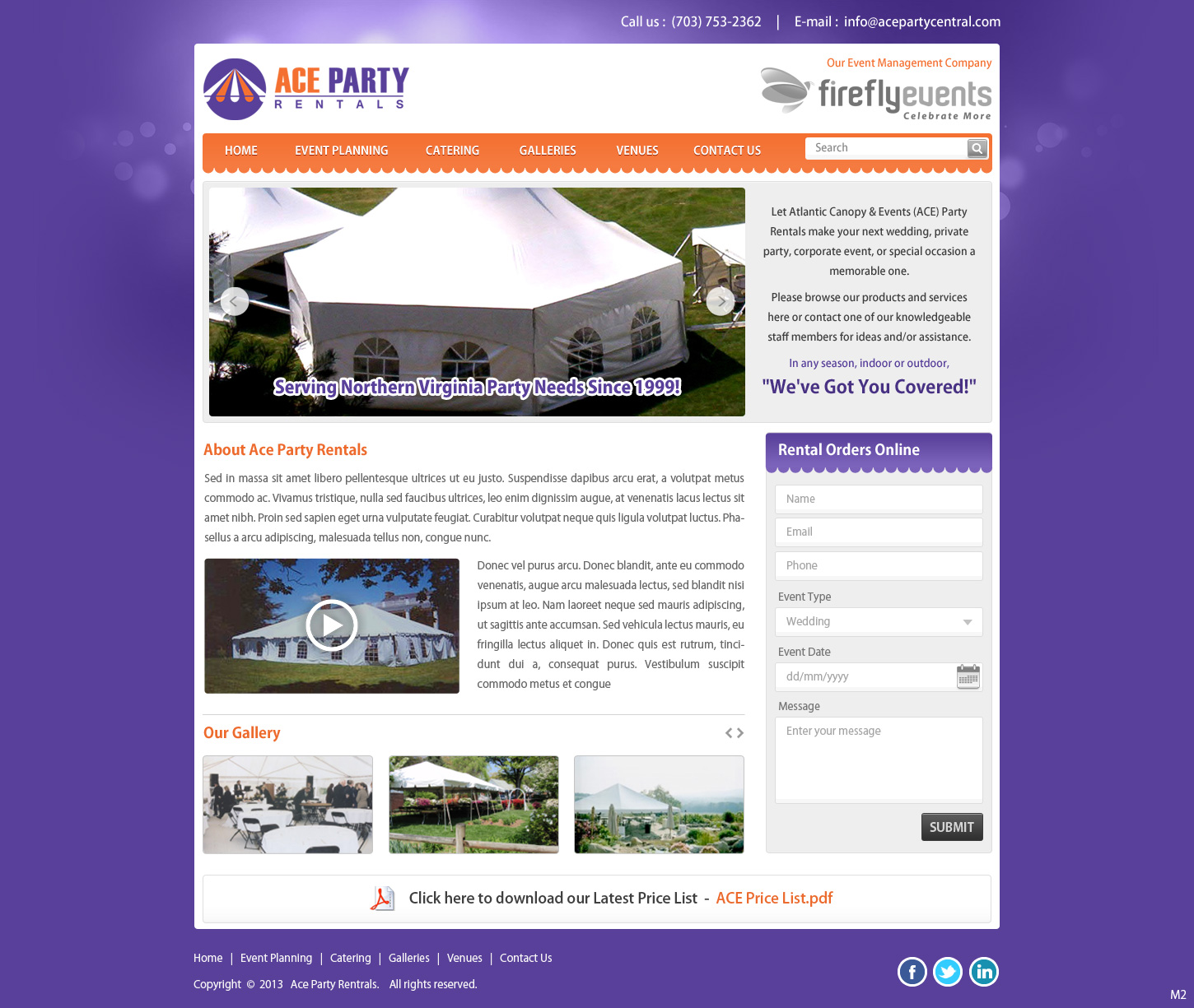 Web Design by pb for Firefly Events, LLC | Design #2285129