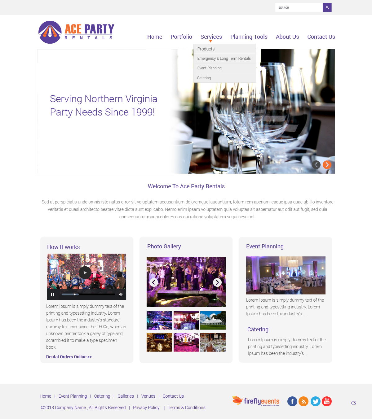 Web Design by pb for Firefly Events, LLC | Design #2357403