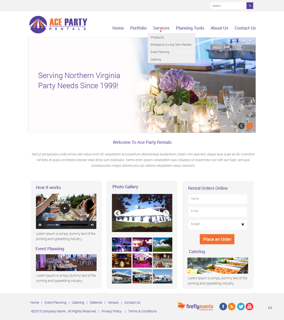 Web Design by pb for Firefly Events, LLC | Design #2381807