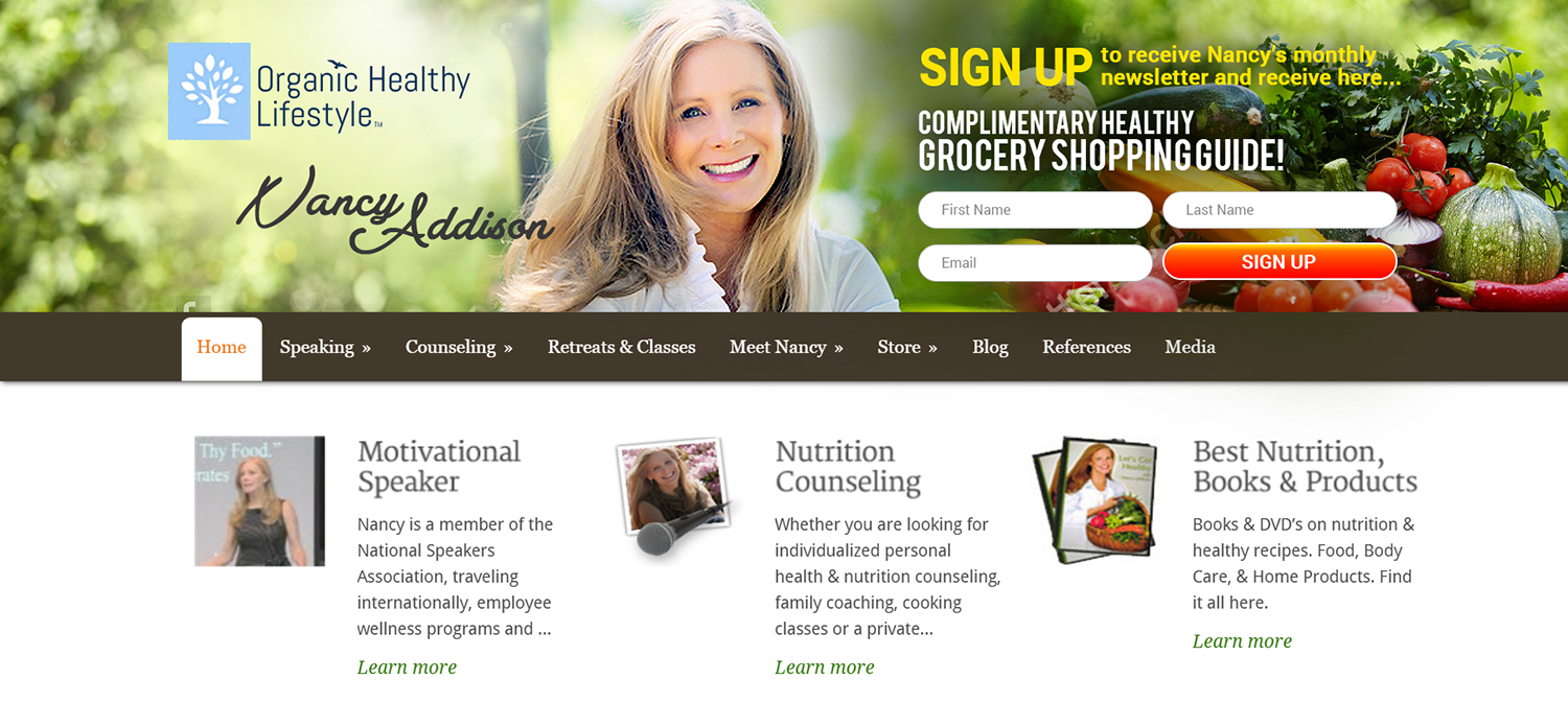 Web Design by ColorDrops for Organic Healthy Lifestyle | Design #10836917