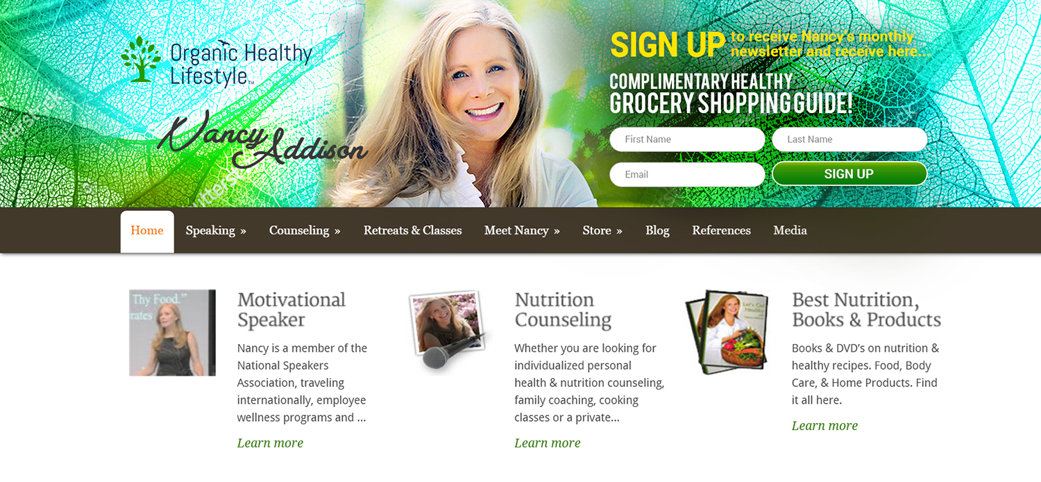 Web Design by ColorDrops for Organic Healthy Lifestyle | Design #10837850